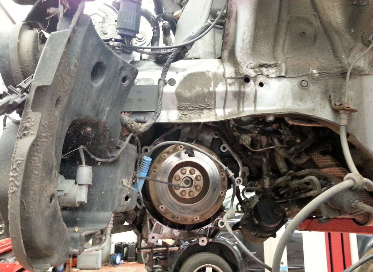 Mechanic working on a car